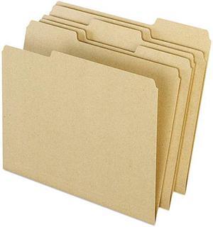 Pendaflex Earthwise 04342 Recycled File Folders, 1/3 Cut Top Tab, Letter, Natural, 100/Box