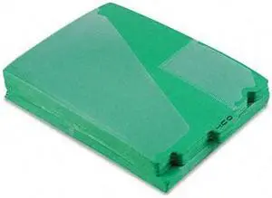 Pendaflex 13543 Out Guides, Center "OUT" Tab, Vinyl, Letter, Green, 50/Box