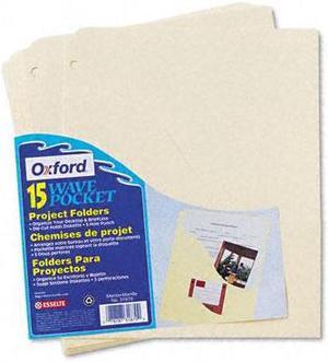 Pendaflex 31870 Slash Pocket Project Folders, Jacket, Letter, Manila, 15/Pack