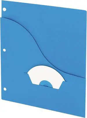 Pendaflex 32902 Essentials Slash Pocket Project Folders, Jacket, Letter, Blue, 25/Pack