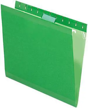 Pendaflex 415215BGR Reinforced Hanging Folders, Letter, Bright Green, 25/Box