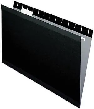 Pendaflex 415315BLA Reinforced Hanging File Folders, Legal, Black, 25/Box