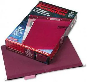 Pendaflex 415315BUR Reinforced Hanging Folders, Legal, Burgundy, 25/Box
