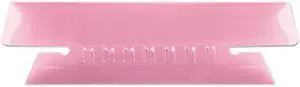 Pendaflex 43-1/2-PIN Hanging File Folder Tabs, 1/3 Tab, 3 1/2 Inch, Pink Tab/White Insert, 25/Pack