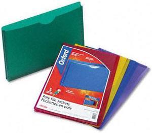 Pendaflex 50993 Expanding File Jackets, Legal, Poly, Blue/Green/Purple/Red/Yellow, 5/Pack