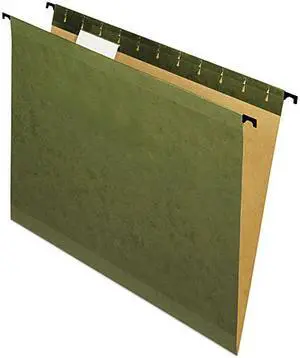 Pendaflex SureHook 6152-1/5 Hanging File Folders, Letter, Green, 20/Box
