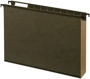 Pendaflex SureHook 6152X2 Hanging File Folders, Letter, Green, Two Inch Expansion, 20/Box