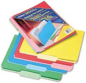 Pendaflex 82300 Two-Tone File Folders, 1/3 Cut Top Tab, Letter, Assorted Colors, 24/Pack