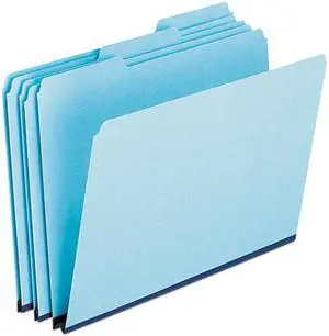 Pendaflex 9200T-1/3 Pressboard Expanding File Folders, 1/3 Cut Top Tab, Letter, Blue, 25/Box