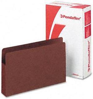 Pendaflex 95565 Heavy-Duty Five Inch Expansion File, Straight Cut, Red Fiber, Legal, 10/Box
