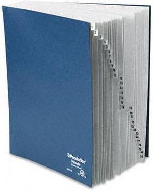 Pendaflex DDF4-OX Desk File, 1-31 Index, Letter Size, Acrylic-Coated Pressboard, Black/Blue