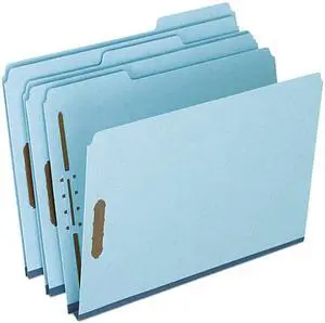 Pendaflex FP213 Two-Fastener Pressboard Expanding Folder with 1/3 Cut Tab, Letter, Blue, 25/Box