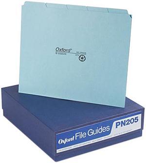 Pendaflex PN205 Top Tab File Guides, Blank, 1/5 Tab, 25 Point Pressboard, Letter, 100/Box