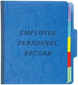 Pendaflex SER-1-BL Vertical Personnel Folders, 1/3 Cut Top Tab, Letter, Blue