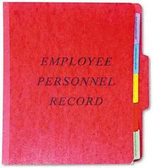 Pendaflex SER-1-ER Vertical Personnel Folders, 1/3 Cut Top Tab, Letter, Red