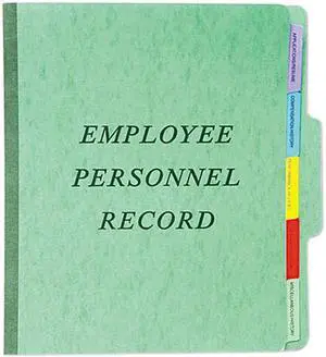 Pendaflex SER-1-GR Vertical Personnel Folders, 1/3 Cut Top Tab, Letter, Green