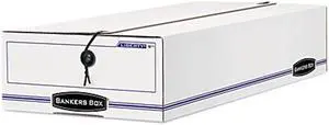 Bankers Box 00005 Liberty Check/Voucher Storage Box, 10-3/4 x 23-1/4 x 4-5/8, White/Blue, 12/Ctn.