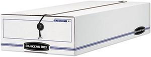 Bankers Box 00007 Liberty Storage Box, Check/Voucher, 9-1/2 x 23-1/4 x 4-1/4, WE/Blue, 12/Carton