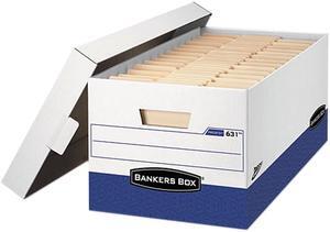 Bankers Box 0063201 Presto Maximum Strength Storage Box, Lgl 24", 15" x 24" x 10", WE, 12/Carton