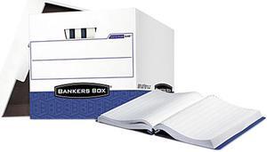 Bankers Box 00648 Data-Pak Storage Box, 12-3/4 x 16 x 12-1/2, White/Blue, 12/Ctn