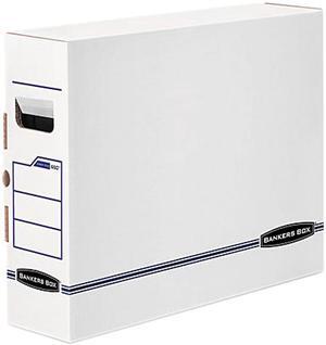 Bankers Box 00650 X-Ray Storage Box, Film Jacket Size, 5 x 14-7/8 x 18-3/4, White/Blue, 6/Carton