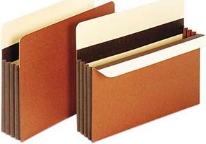 Globe-Weis C1524EHD 3 1/2 Inch Expansion Accordion Pocket, Straight, Redrope, Letter, Red, 25/Box