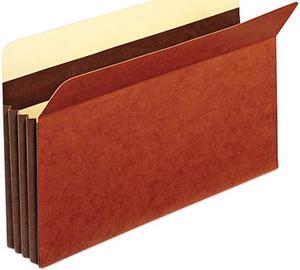 Globe-Weis C1526EHD 3 1/2 Inch Expansion Accordion Pocket, Straight Cut, Legal, Red, 25/Box