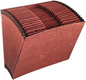 Globe-Weis R217AHD Accordion Files without Flap, 21 Pockets, 1/3 Tab, Letha Tone, Letter, Brown