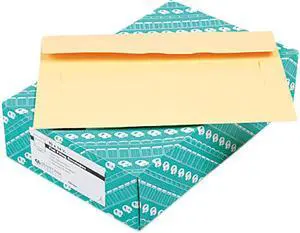 Quality Park 89606 Filing Envelopes, 10 x 14 3/4, 3 Point Tag, Cameo Buff, 100/Box