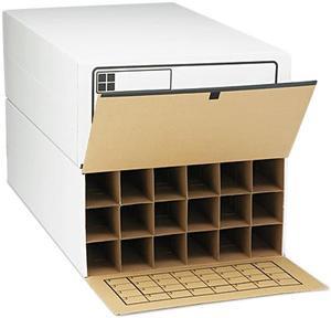 Safco 3094 Tube-Stor Roll File, Storage Box, 24 x 37-1/2 x 12, White, 2/Ctn