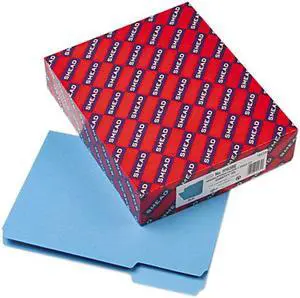 Smead 10239 Interior File Folders, 1/3 Cut Top Tab, Letter, Blue, 100/Box