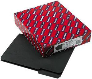 Smead 10243 Interior File Folders, 1/3 Cut Top Tab, Letter, Black, 100/Box Smead 10243 Interior File Folders, 1/3 Cut Top Tab, Letter, Black, 100/Box