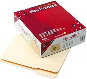 Smead 10335 File Folder, 1/3 Cut First Position, Reinforced Top Tab, Letter, Manila, 100/Box