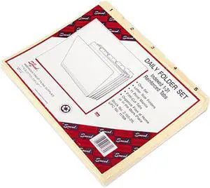 Smead 11769 Indexed File Folders, 1/5 Cut, Indexed 1-31, Top Tab, Letter, Manila, 31/Set