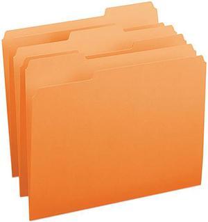 Smead 12543 File Folders, 1/3 Cut Top Tab, Letter, Orange, 100/Box