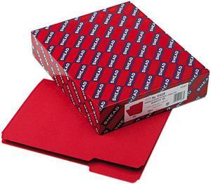 Smead 10267 Interior File Folders, 1/3 Cut Top Tab, Letter, Red, 100/Box