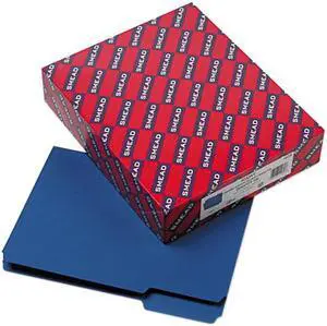 Smead 10279 Interior File Folders, 1/3 Cut Top Tab, Letter, Navy, 100/Box