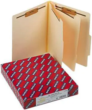 Smead 14000 Manila Classification Folders with 2/5 Right Tab, Letter, Six-Section, 10/Box