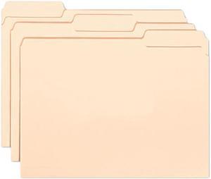 Smead 10230 Interior File Folders, 1/3 Cut Top Tab, Letter, Manila, 100/Box