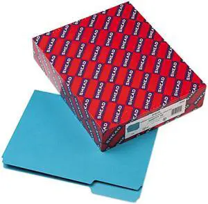 Smead 10291 Interior File Folders, 1/3 Cut Top Tab, Letter, Teal 100/Box