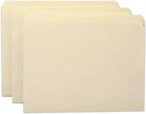 Smead 10310 File Folders, Straight Cut, Reinforced Top Tab, Letter, Manila, 100/Box
