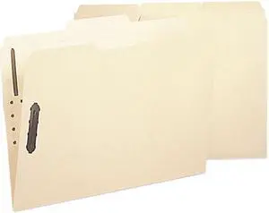 Smead 10545 Acid-Free Poly Folder, Two Fasteners, 1/3 Cut Top Tab, Letter, Manila, 24/Box
