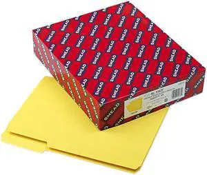 Smead 10271 Interior File Folders, 1/3 Cut Top Tab, Letter, Yellow, 100/Box