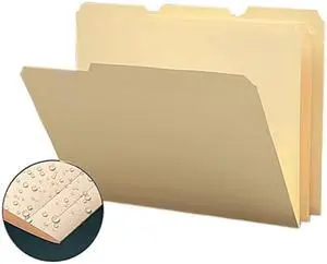 Smead 10510 Tear/Moisture-Resist Poly File Folders, 1/3 Cut Top Tab, Letter, Manila, 12/Pack
