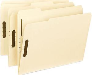 Smead 14547 Folders, Two Fasteners, 1/3 Cut Assorted Top Tabs, Letter, Manila, 50/Box