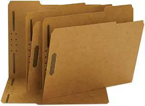 Smead 14837 11 Point Kraft Folders, Two Fasteners, 1/3 Cut Top Tab, Letter, Brown, 50/Box