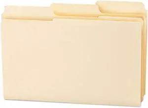 Smead 15301 SuperTab File Folders, 1/3 Cut Top Tab, Legal, Manila, 100/Box