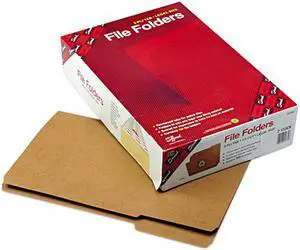 Smead 15734 Kraft File Folders, 1/3 Cut, Reinforced Top Tab, Legal, Brown, 100/Box