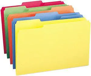 Smead 16943 File Folders, 1/3 Cut Top Tab, Legal, Assorted Colors, 100/Box