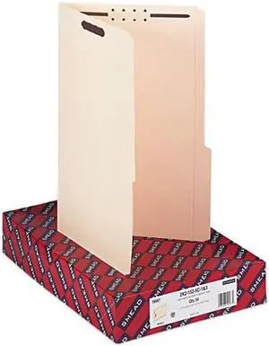 Smead 19587 Folder, Two Fasteners, 2/5 Cut Right, Top Tab, Legal, Manila, 50/Box